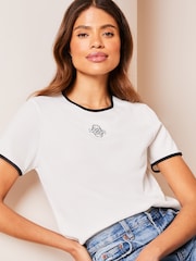 Lipsy White Logo T-Shirt - Image 1 of 4