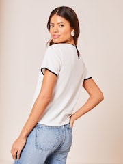 Lipsy White Logo T-Shirt - Image 2 of 4