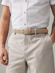 Natural Woven Elasticated Belt - Image 1 of 3