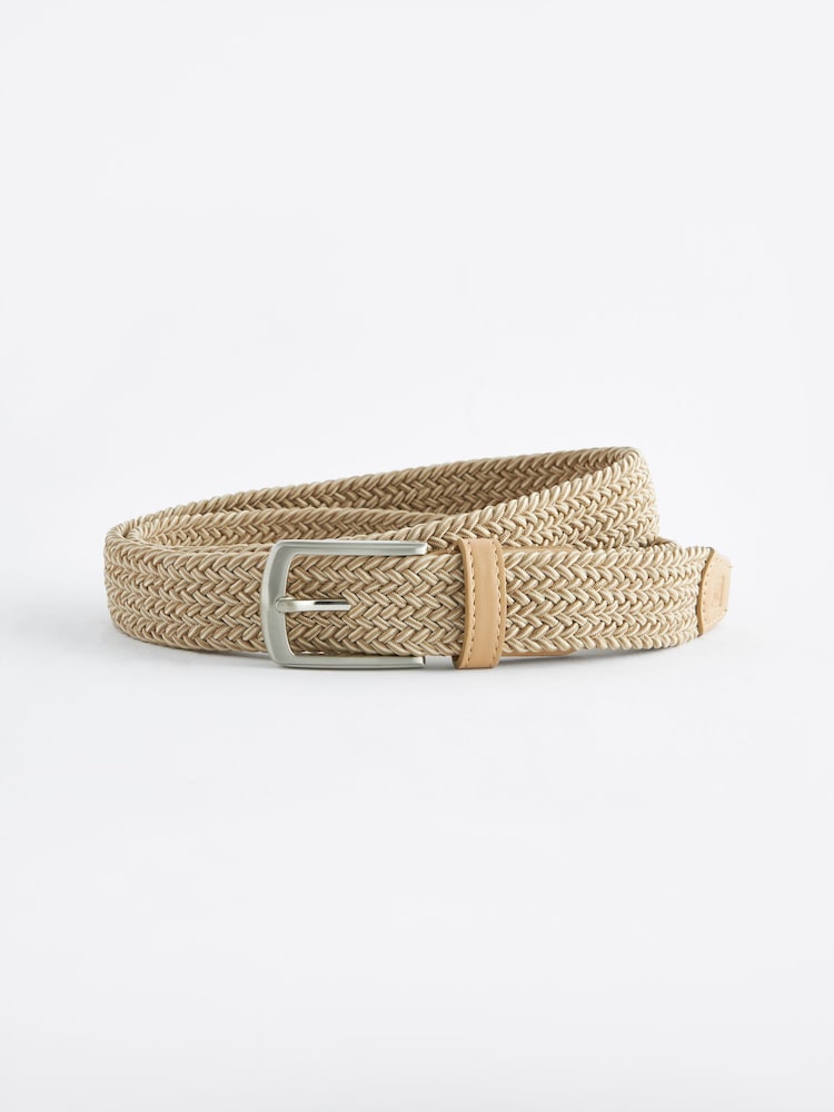 Natural Woven Elasticated Belt - Image 2 of 3
