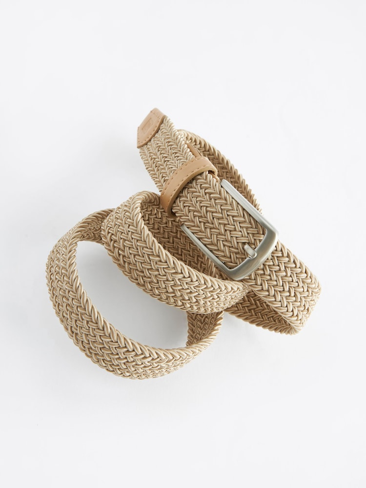 Natural Woven Elasticated Belt - Image 3 of 3