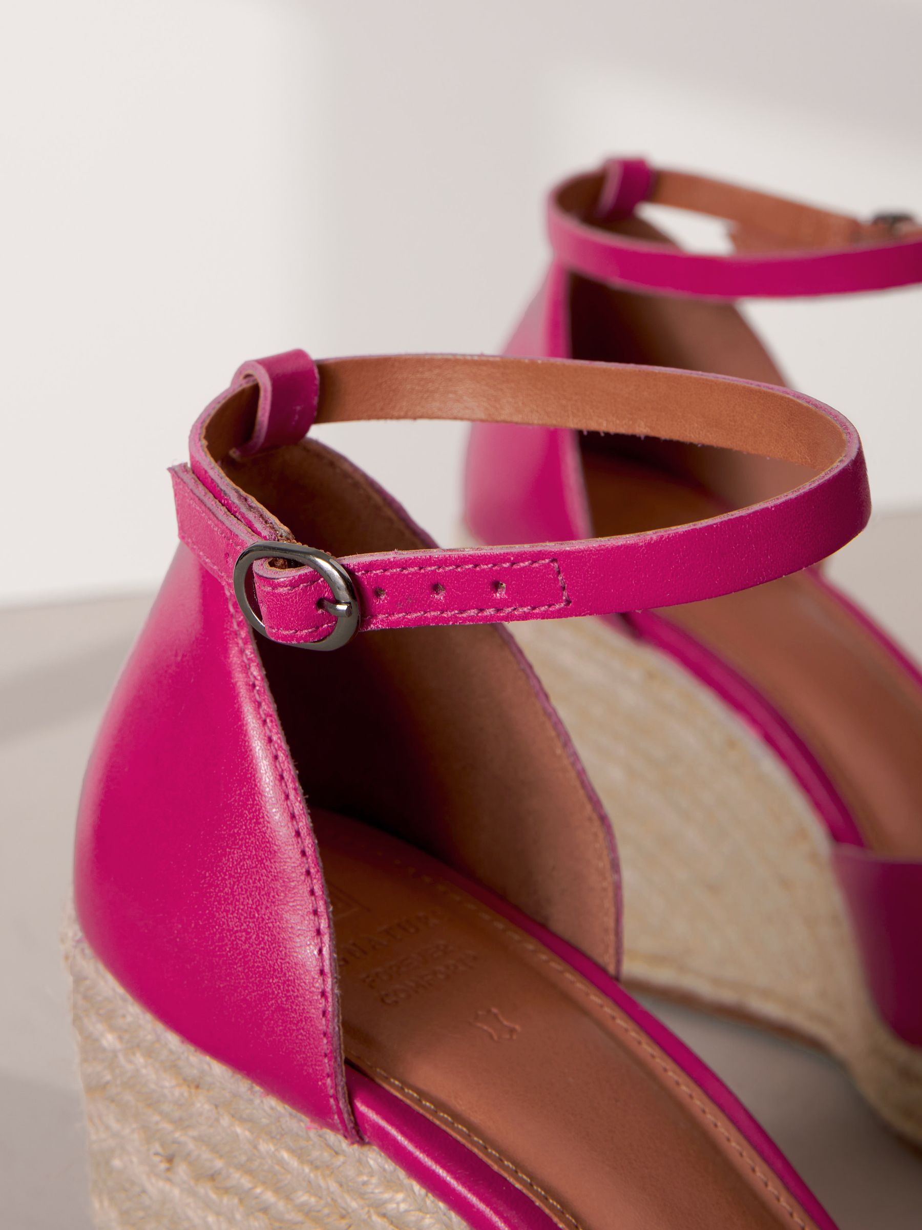 Buy Pink Signature Leather Closed Toe Bow Wedges from Next Netherlands
