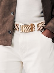 Tan Brown Weave Leather Belt - Image 1 of 3