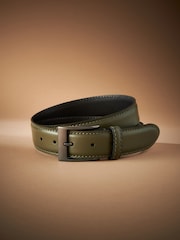 Green Signature Leather Belt - Image 3 of 4