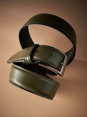 Green Signature Leather Belt - Image 4 of 4