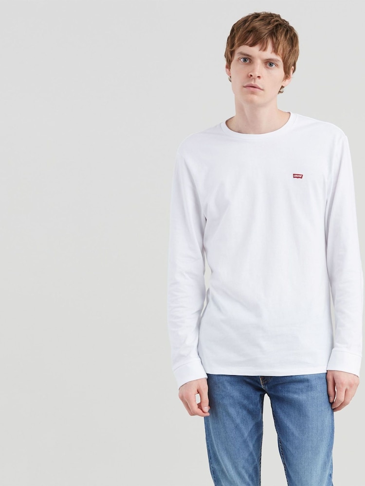 Levi's® White 100% Cotton Long Sleeve Original T-Shirt - Image 1 of 3
