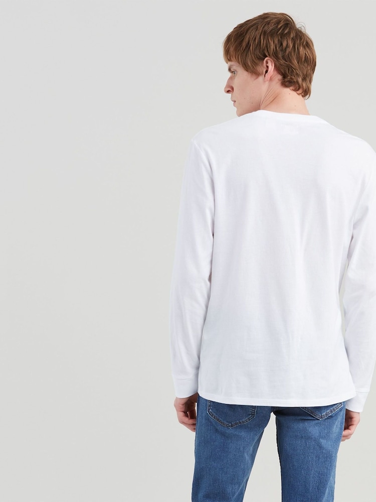 Levi's® White 100% Cotton Long Sleeve Original T-Shirt - Image 2 of 3