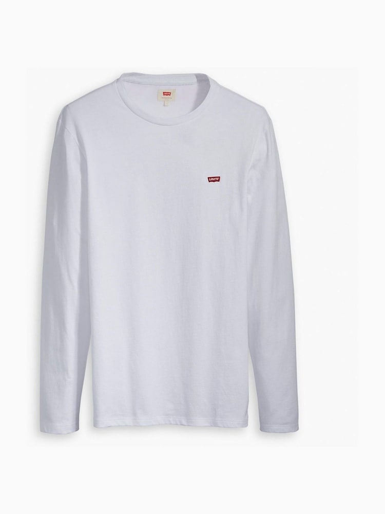 Levi's® White 100% Cotton Long Sleeve Original T-Shirt - Image 3 of 3