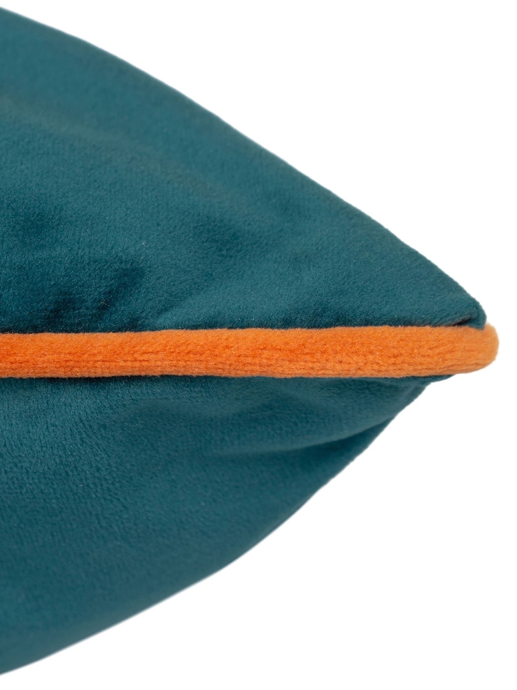 Furn Teal Blue Meridian Velvet 45cm X 45cm Cushion Cover - Image 5 of 5 Furn Teal Blue Meridian Velvet 45cm X 45cm Cushion Cover - Image 5 of 5