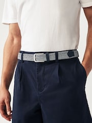 Navy Blue Woven Elasticated Belt - Image 1 of 3