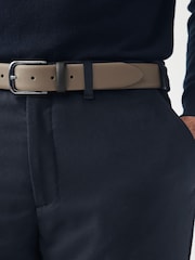 Neutral Stone Smooth Leather Belt - Image 1 of 1