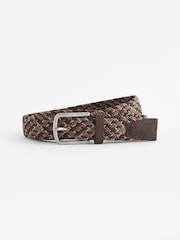 Blue Multi Coloured Woven Elasticated Belt - Image 2 of 3