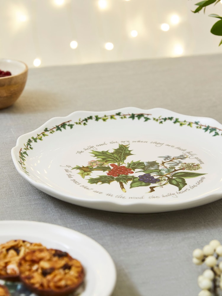 Portmeirion The Holly and the Ivy Scalloped Platter - Image 2 of 3 Portmeirion The Holly and the Ivy Scalloped Platter - Image 2 of 3