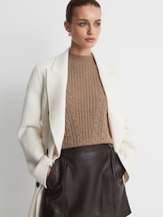 Madeleine Thompson Oatmeal Madeleine Thompson Wool-Cashmere Crew Neck Vest - Image 3 of 5