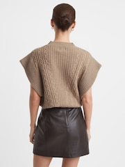Madeleine Thompson Oatmeal Madeleine Thompson Wool-Cashmere Crew Neck Vest - Image 5 of 5