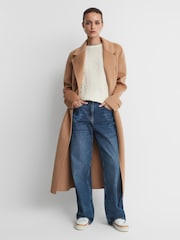 Madeleine Thompson Cream Madeleine Thompson Wool-Cashmere Ruffle Sleeve Vest - Image 3 of 5