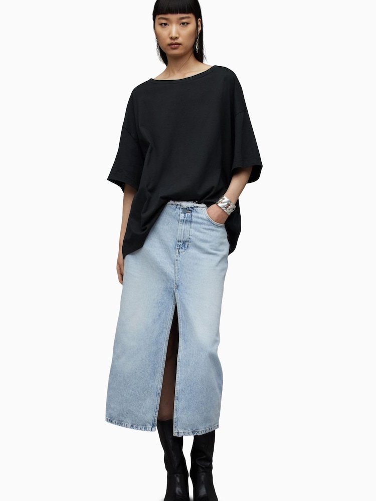 AllSaints Black Lydia T-Shirt - Image 1 of 9