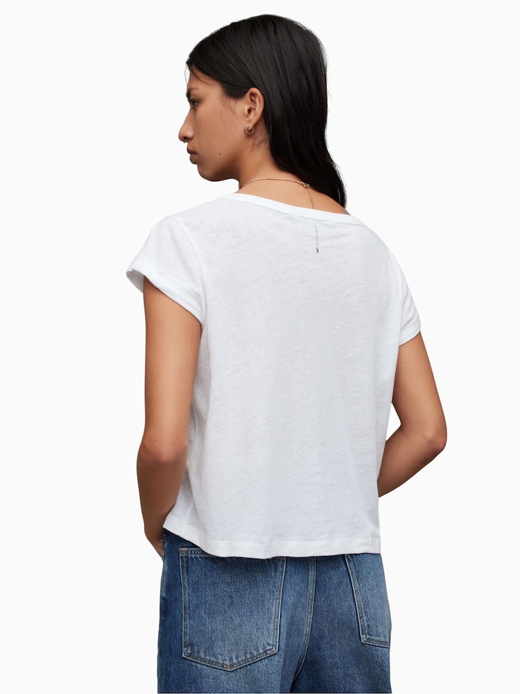 AllSaints White Anna T-Shirt - Image 2 of 7