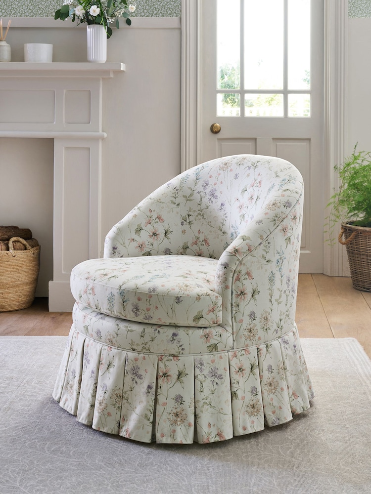Laura Ashley Wild Meadow Chalk Pink Fifield Accent Chair - Image 1 of 8