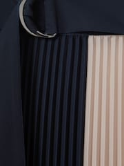 Reiss Navy/Nude Ava Colourblock Pleated Midi Skirt - Image 6 of 6