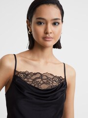 Anna Quan Satin Lace Cowl Neck Camisole - Image 3 of 5