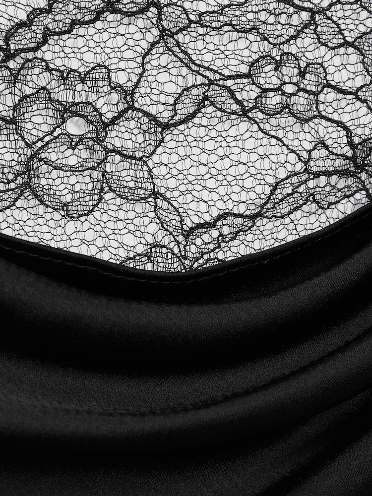 Anna Quan Satin Lace Cowl Neck Camisole - Image 5 of 5