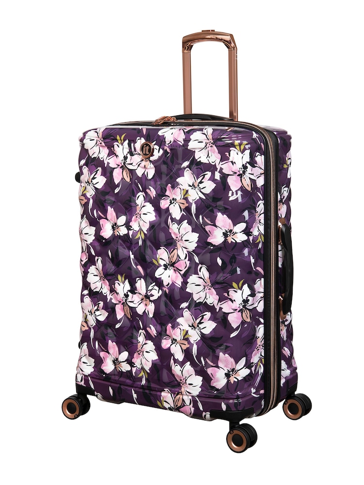 IT Luggage Medium Pink Indulging Berry Suitcase - Image 2 of 8 IT Luggage Medium Pink Indulging Berry Suitcase - Image 2 of 8