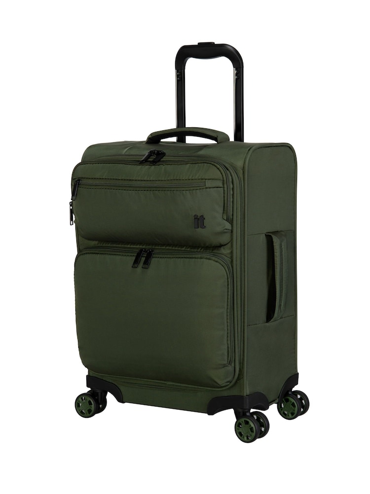 IT Luggage Green Downtime Green Sit-On Cabin Suitcase - Image 1 of 3