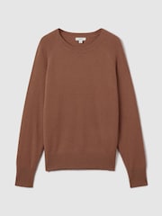 Reiss Dusty Pink Andi Oversized Wool Blend Crew Neck Jumper - Image 2 of 7
