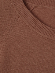Reiss Dusty Pink Andi Oversized Wool Blend Crew Neck Jumper - Image 7 of 7