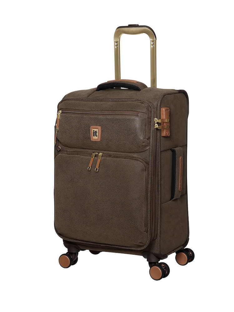 IT Luggage Brown Enduring Kangaroo Cabin Suitcase - Image 1 of 2