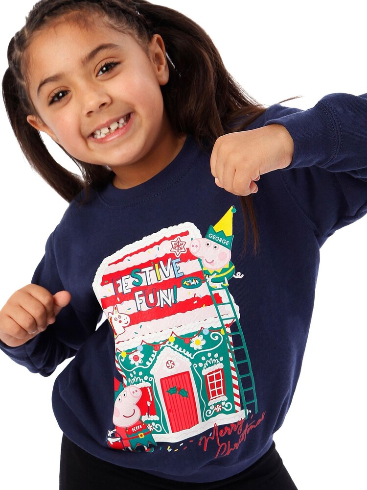 Character Blue Peppa Pig Sweatshirt - Image 2 of 4 Character Blue Peppa Pig Sweatshirt - Image 2 of 4