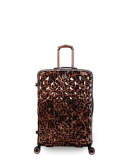 IT Luggage Brown Indulging Leopard Print Medium Suitcase - Image 2 of 8