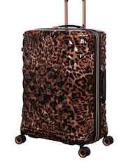 IT Luggage Brown Indulging Leopard Print Medium Suitcase - Image 3 of 8