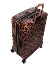 IT Luggage Brown Indulging Leopard Print Medium Suitcase - Image 5 of 8