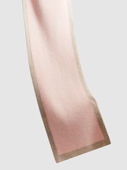 Reiss Pink Harper Wool Ribbed Scarf - Image 4 of 4