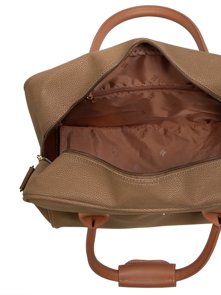 IT Luggage Brown Enduring Tan Small Holdall Bag with Shoulder Strap - Image 2 of 2