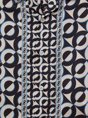 Reiss Lapis Blue Prentice 9-13 yrs Printed Cuban Collar Shirt - Image 6 of 6
