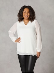 Live Unlimited Black Curve Faux Leather Straight Leg Trousers - Image 3 of 4