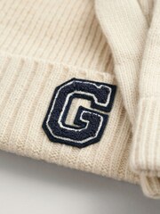 GANT Cream G Beanie and Gloves Gift Set - Image 2 of 4