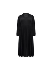 Live Unlimited Black Petite Curve Jersey Nehru Collar Relaxed Dress - Image 5 of 5