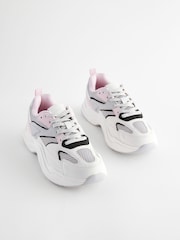 Pink/Grey Forever Comfort® Chunky Sole Lace Up Trainers - Image 1 of 5