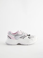 Pink/Grey Forever Comfort® Chunky Sole Lace Up Trainers - Image 2 of 5