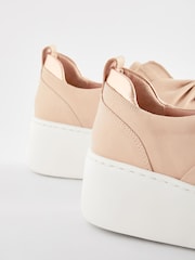 Nude Signature Forever Comfort® Leather Chunky Wedge Platform Trainers - Image 4 of 6