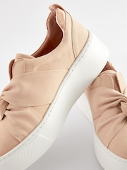Nude Signature Forever Comfort® Leather Chunky Wedge Platform Trainers - Image 5 of 6