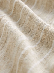 Neutral Stripe Linen Blend Tie Back Jumpsuit - Image 6 of 6