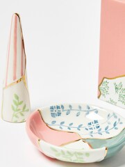 Oliver Bonas Pink Ashbee Ceramic Ring Holder and Trinket Dish - Image 2 of 4