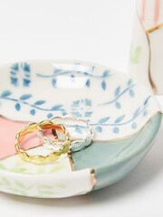Oliver Bonas Pink Ashbee Ceramic Ring Holder and Trinket Dish - Image 3 of 4