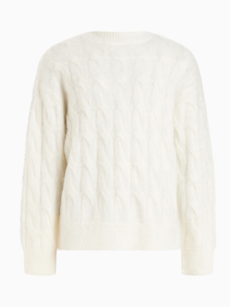 AllSaints White Kosmic Crew Jumper - Image 10 of 10