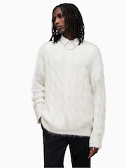 AllSaints White Kosmic Crew Jumper - Image 3 of 10
